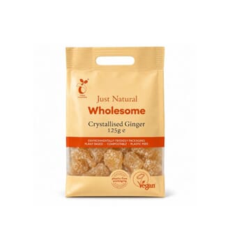Just Natural krystallisert ingefær 125 g