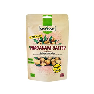 Rawpowder saltede macadamianøtter 175 g