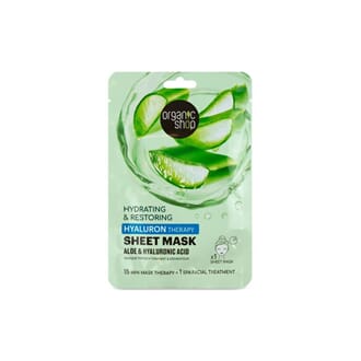 Organic Shop hyaluron solution sheet mask aloe & hyaluronic