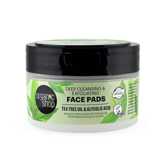 Organic Shop face pads tea tree & glycolic acid 20 stk