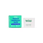 Wild deodorant fresh cotton & sea salt refill mintgrønn 40 g