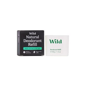 Wild deodorant fresh cotton & sea salt refill svart 40 g