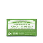 Dr Bronner pure castile såpestykke grønn te 140 g