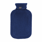 Fashy varmeflaske marine blå bommull 2 liter