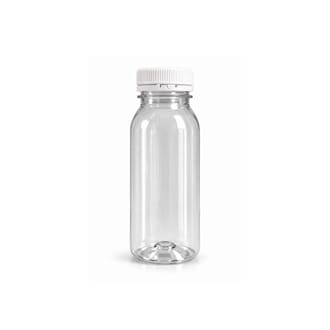 BM plastflaske med hvit kork 250 ml 200 stk