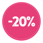 Rosa vippetass -20%